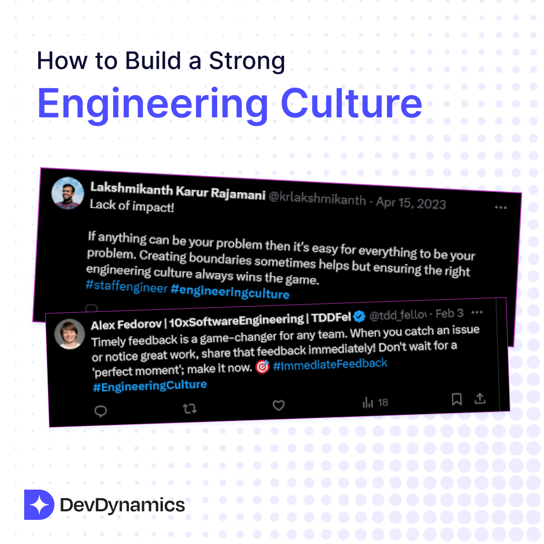 DevDynamicsAI's tweet image. 68% folks would quit over bad company culture, says Gartner.
That's why, top-notch engineering culture isn't just nice; it's essential! 🚀
Want the secrets to cultivating a strong engineering culture? Dive into our latest article for all the details → bit.ly/49EdoS3