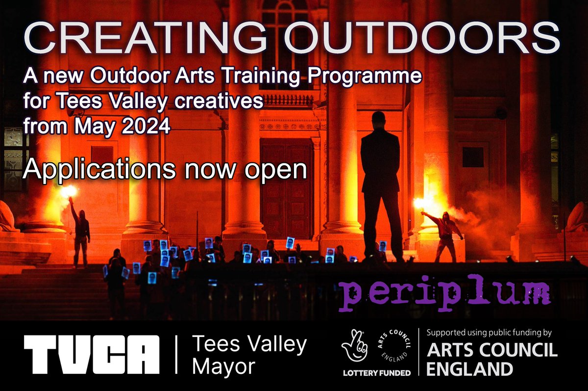 PeriplumUK's tweet photo. From May @PeriplumUK  is launching a new outdoor arts training programme for Tees Valley creatives, leading to professional development, paid employment &amp; shadowing opportunities.

Applications now open. Click to find out more: https://t.co/7EdNA3uHF2.

Funded by @TeesValleyCA https://t.co/PZEGkWCADA