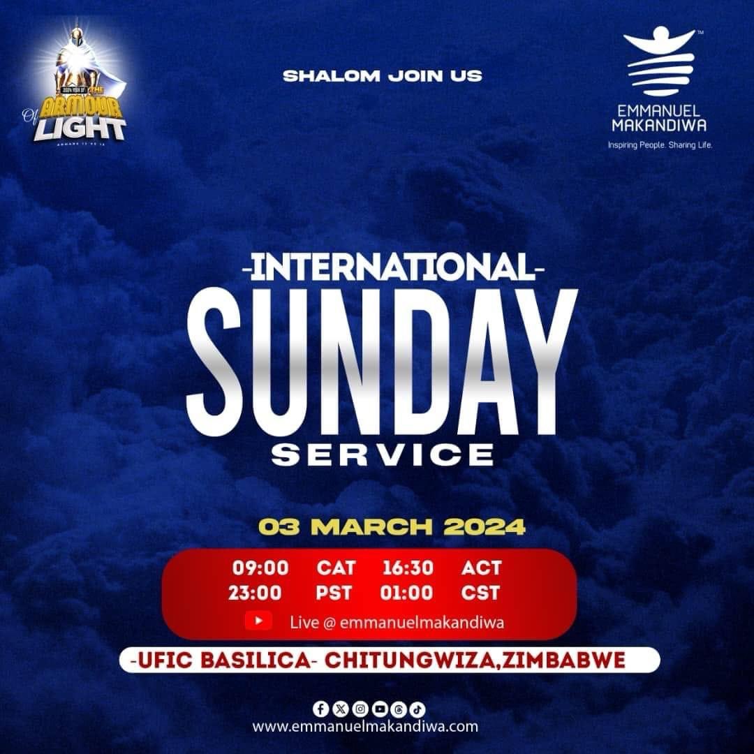 Get ready for the first service of the month. Hope to see you and please be early.