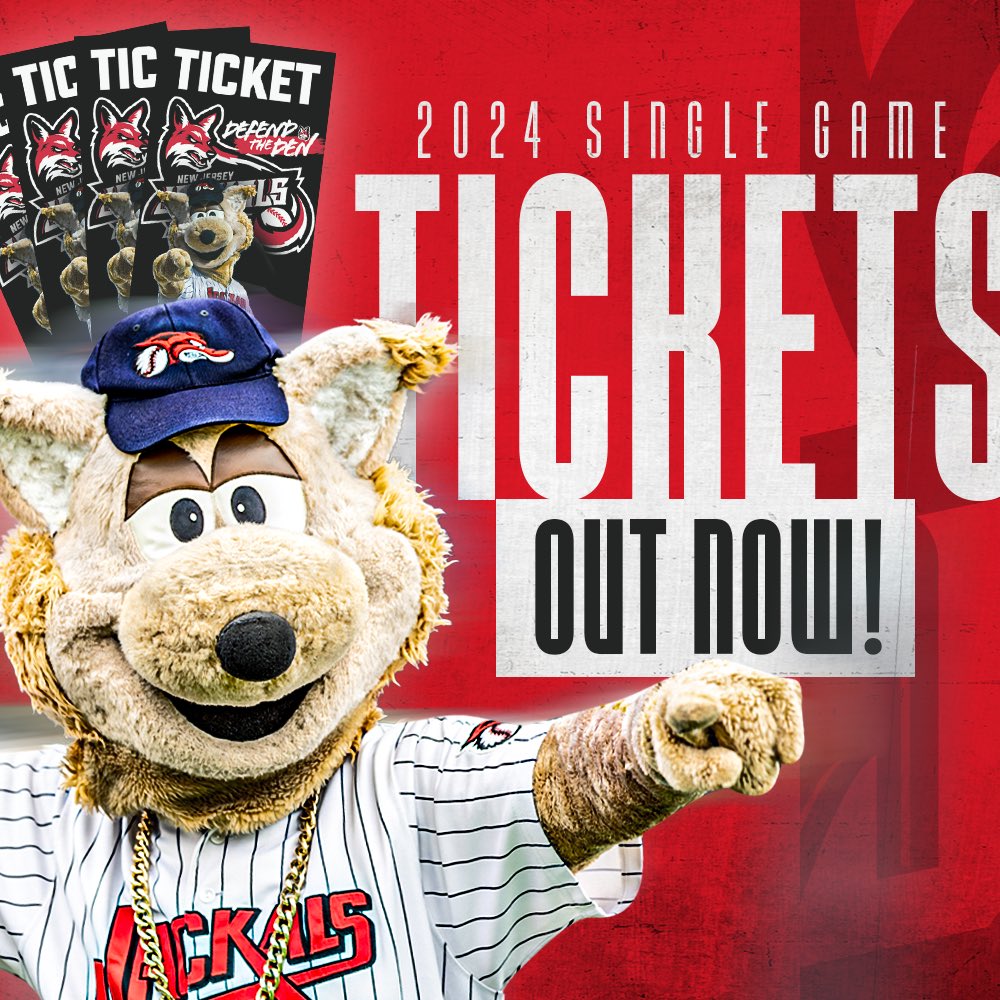 JACKALS NATION! Single game tickets are on sale! Get the best seats for the biggest games in 2024! Opening day May 9th vs the New York Boulders. Don’t wait, get your tickets NOW at jackals.com or call the office at 973-746-7434 ext 106. ⚾️🔥❤️ #trusttheprocess2024