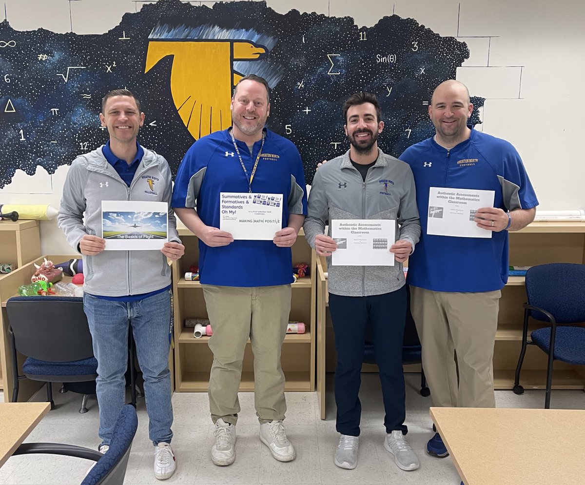 WNMathematics's tweet image. Good Luck to these four falcons as they present at the West Suburban Mathematics Institute Day today!!!