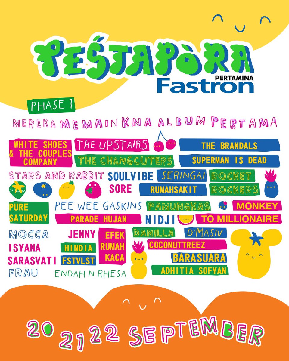 PestaPestapora's tweet image. Line up pertama #PestaporaGasOn