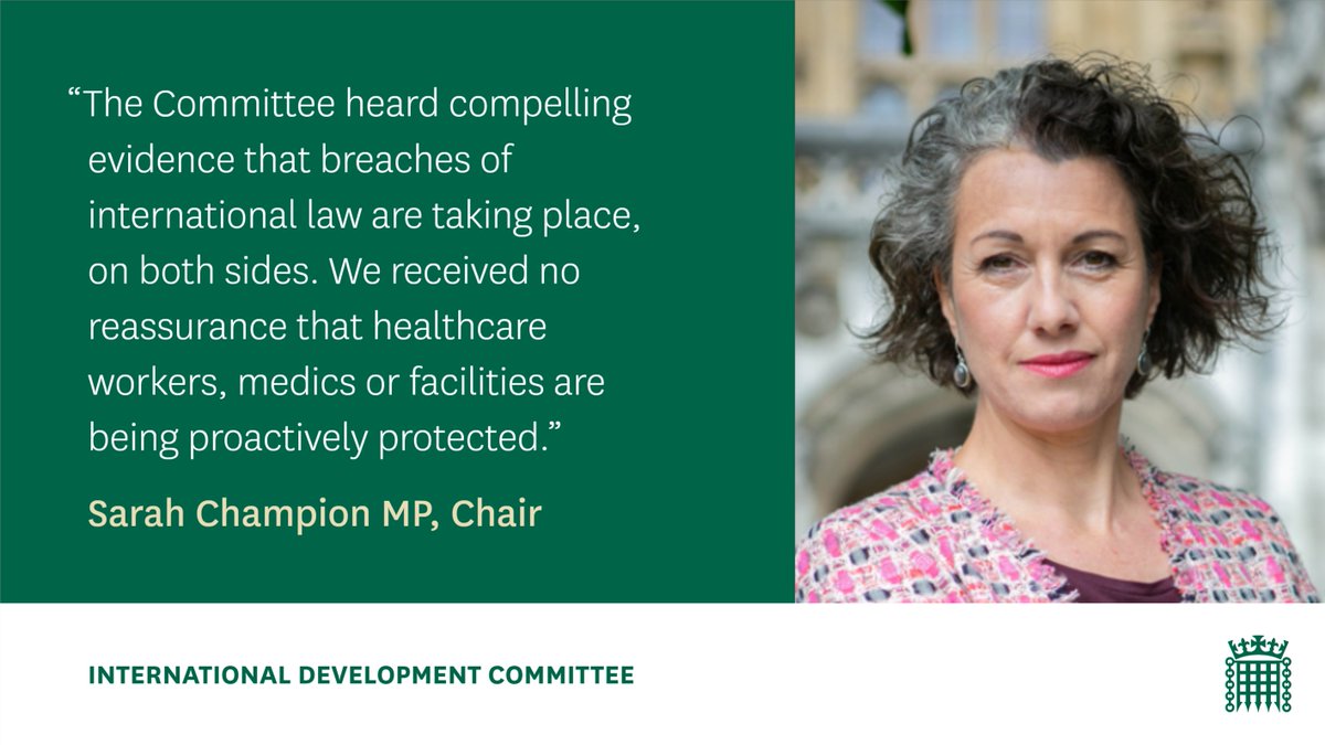 After a visit to #AlArish last week, we have now published our new report on the health & humanitarian situation in #Gaza. Read our Chair @SarahChampionMP comments and the report here: bit.ly/3IixEfV