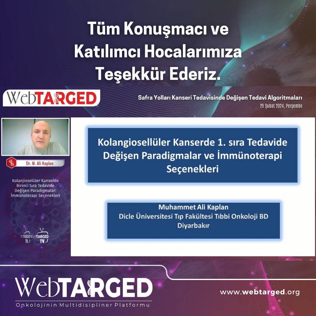 Tüm Konuşmacı ve Katılımcı Hocalarımıza Teşekkür Ederiz. #webtarged