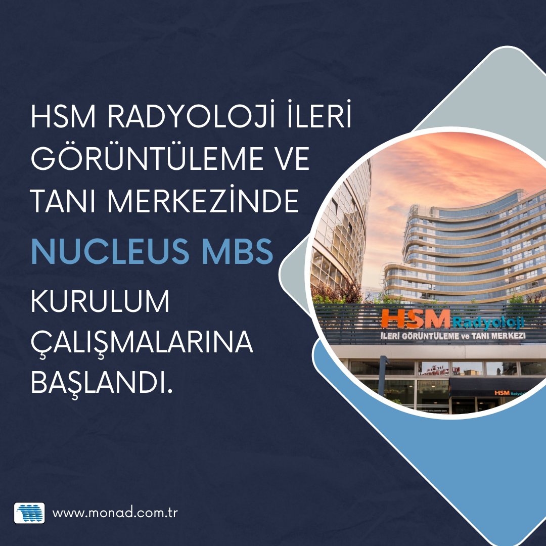 HSM Radyoloji İleri Görüntüleme ve Tanı Merkezinde Nucleus MBS kurulum çalışmalarına başlandı.#monadyazilim #hsmradyoloji