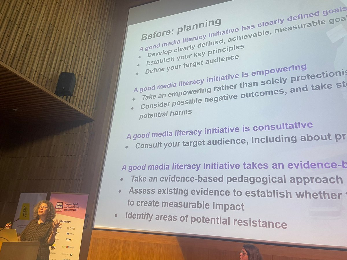 EDMO_EUI's tweet image. ❓How can the effectiveness of #MIL projects be increased &amp;amp; measured?

👉@Livingstone_S just presented EDMO’s draft #MediaLiteracy Standards and Best Practices at #mlmatters – and we&apos;d love to hear your thoughts! The draft will be available on our website next week. Stay tuned!