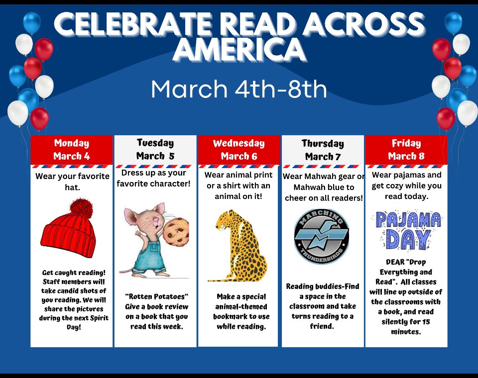 Lenape Meadows School (@lmmahwah) on Twitter photo Read Across America is happening next week at Lenape Meadows! Please feel free to have your child join in on the fun! <a href="/mahwahschools/">Mahwah Public Schools</a> Read Across America is happening next week at Lenape Meadows! Please feel free to have your child join in on the fun! <a href="/mahwahschools/">Mahwah Public Schools</a>