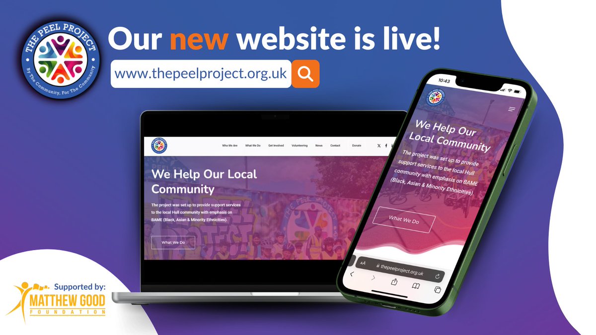 Our revamped website is LIVE! Thanks to the amazing support from partners like @jacklemooree and the Community Champions Grants from @johngoodgroup @MatthewGoodFoun, we now have a platform that reflects our values and goals. Check it out at thepeelproject.org.uk