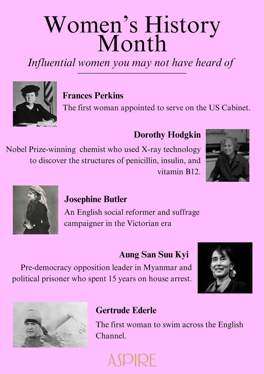 To mark the first day of Women's History Month, here is some influential women you may not have heard of!