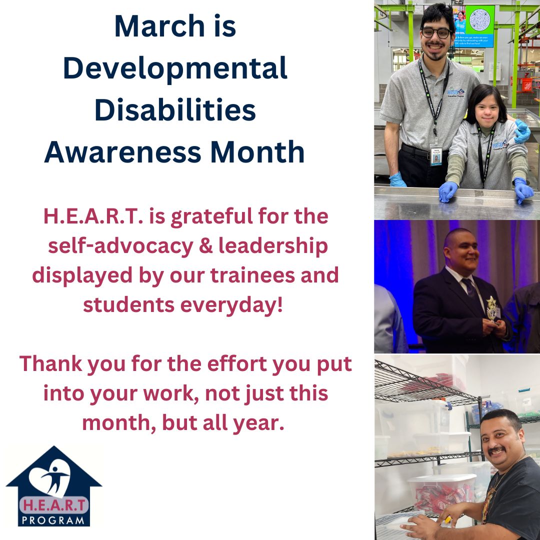 Happy Developmental Disabilities Month to all our trainees and students!