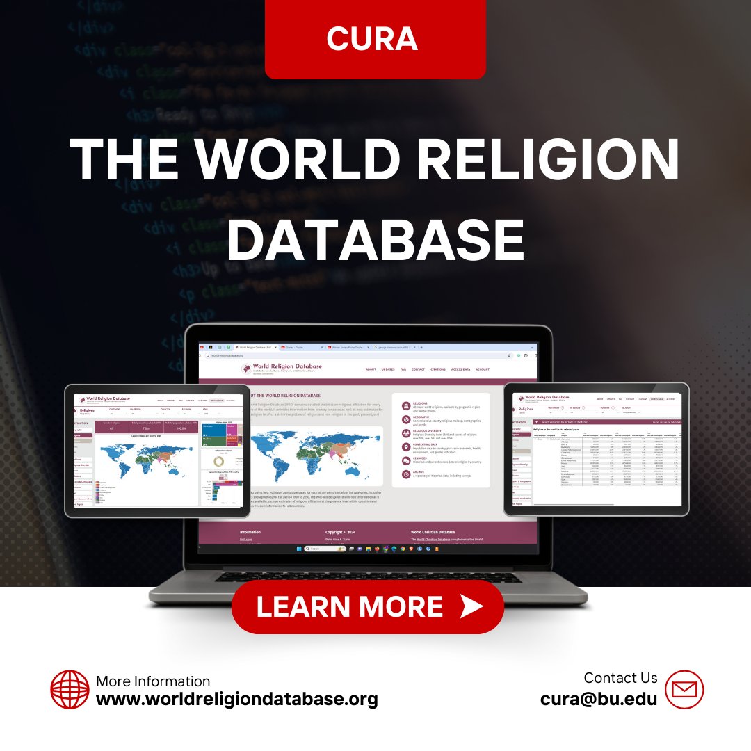 curareligion's tweet photo. Powered by rigorous research and detailed statistics from country censuses and scholarly estimates, WRD is your definitive source for understanding the complex dynamics of religion and non-religion around the globe.
#CURA #WorldReligionDatabase #GlobalFaiths #ReligiousData https://t.co/9OabcTThPP