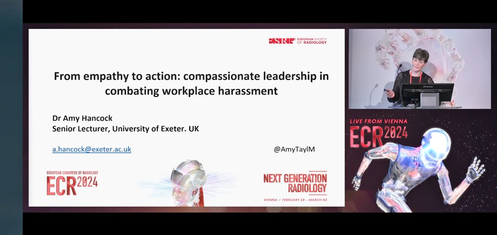 odonovmt's tweet image. #ECR2024 Listening in online to @AmyTaylM presentation as #openforum at capacity, huge interest in this important session #burnout #mentalhealth #harassment @Meggy_Bee