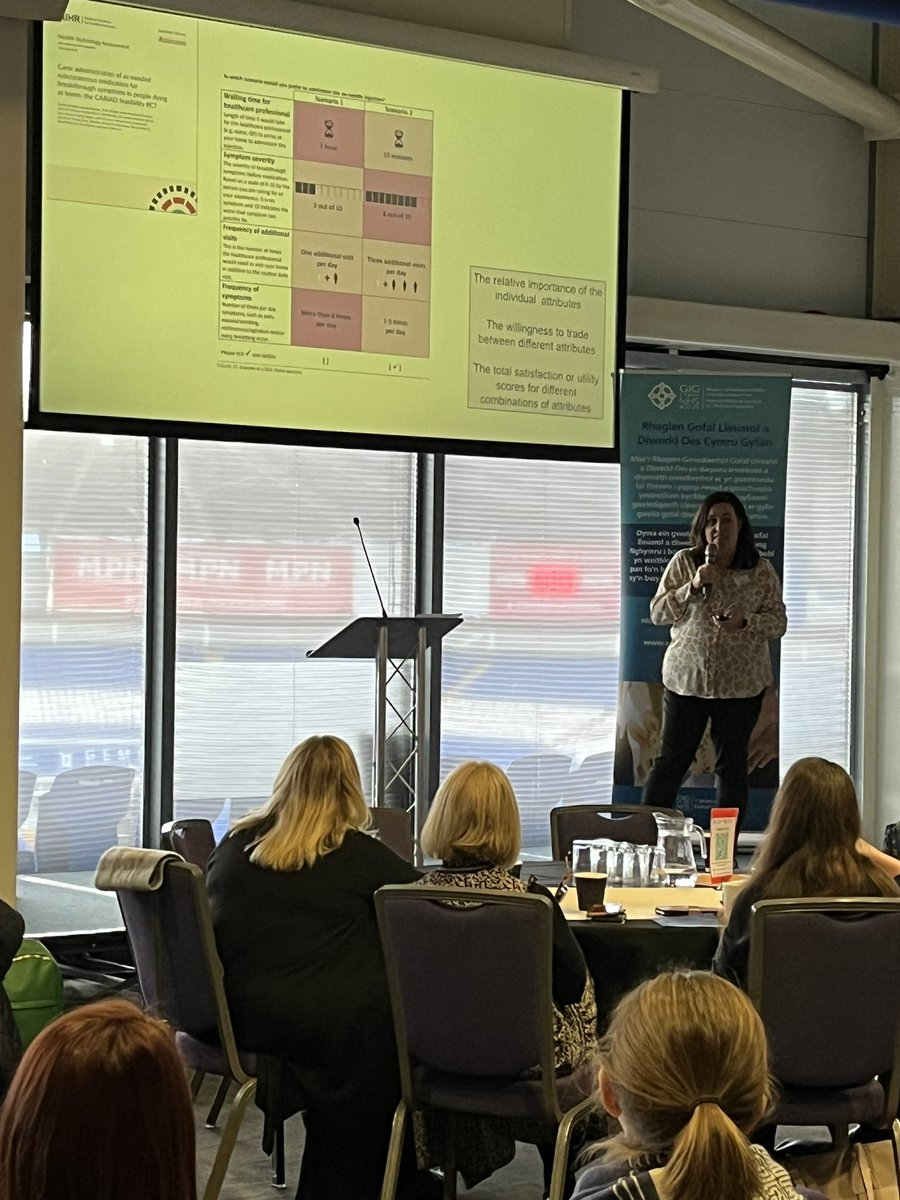 Dr Emily Holmes from Bangor University giving us an interesting overview of the importance of health economics and PEoLC #palliativeandendiflifecare #Wales