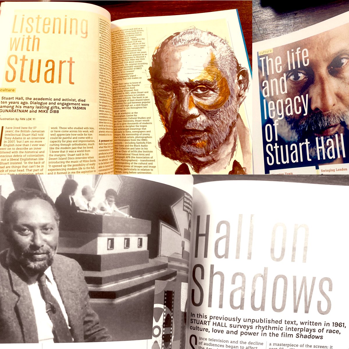 I’ve curated a special section in the new @RedPeppermag on the late Stuart Hall, 10 years after his death. Features: - Hall’s previously unseen review of John Cassavettes ‘Shadows’ - Reflections from co-workers Mike Dibb & @YasminGun - histories of radical Birmingham & much more