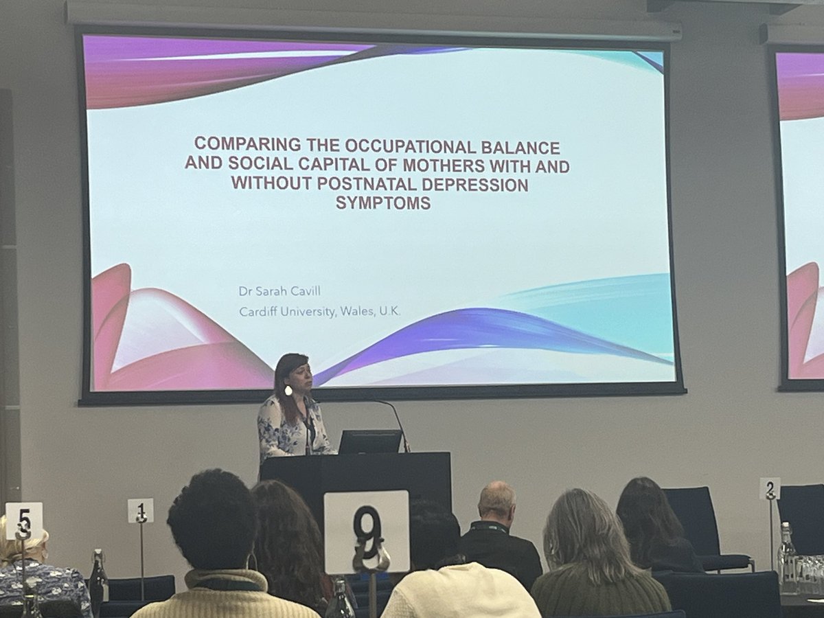 Sarah Fletcher-Shaw (@sarahjoot) on Twitter photo <a href="/CavillSarah/">Dr Sarah Cavill</a> presents her incredible PhD research comparing the occupational balance and social capital of mothers with and without postnatal depression #RCOTMHSS24 <a href="/RCOT_MH/">RCOT Mental Health</a> <a href="/CavillSarah/">Dr Sarah Cavill</a> presents her incredible PhD research comparing the occupational balance and social capital of mothers with and without postnatal depression #RCOTMHSS24 <a href="/RCOT_MH/">RCOT Mental Health</a>