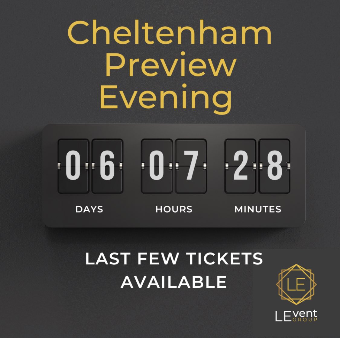 ‼️LAST FEW TiCKETS AVAILABLE‼️
for our @cheltenhamraces Preview Evening on March 7th 🏇

Book your tickets before they sell out ➡️ eventbrite.com/e/dragonbet-ch…

@dragonbetwales 

#cardiff #cheltenhamraces 
#DragonBet #WelshSport #Betting #Bookmakers #Welsh #HorseRacing #HorseRacingUK