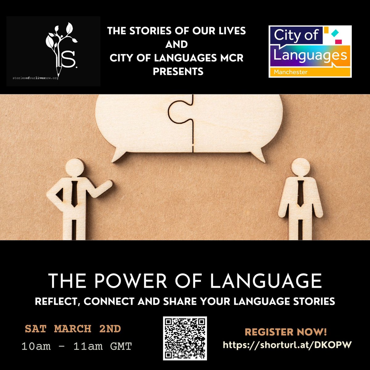 Still time to register for 'The Power of Language', part of Stories of OUr Lives, online tommorow morning, Saturday 2 March, with @SheehanJolene @YaronMatras