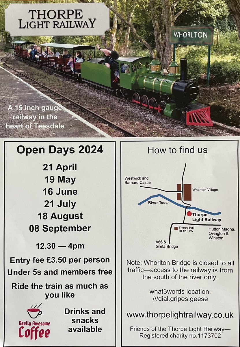Come on folks, get these dates in your diaries. This is a cracking railway and brilliant for a family day out. Please retweet.