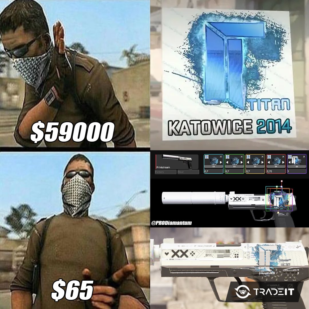 tradeit_gg's tweet image. Here is a cheap Titan Holo craft in CS2