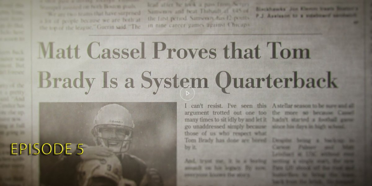 michaelFhurley's tweet photo. I noticed this kind of garbage part in "The Dynasty." They took a 2009 Bleacher Report blog and tried to make it look like a real newspaper column. I found the original use of the real newspaper (Jan. 2002 Bruins AP recap above it). Why create fake media in a documentary? https://t.co/UcG5Kgi6LG
