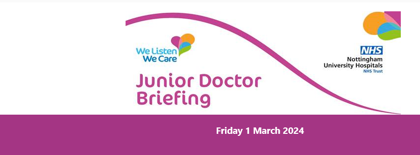 The latest Junior Doctor Briefing is out today. You can also find a copy on the PMED portal.