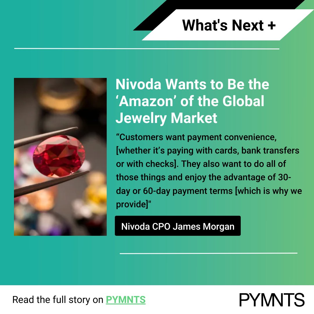 .@Nivoda CEO James Morgan says Nivoda aims to revolutionize the global jewelry market by creating a streamlined, efficient online marketplace for sourcing diamonds and gemstones. pymnts.com/news/b2b-payme…