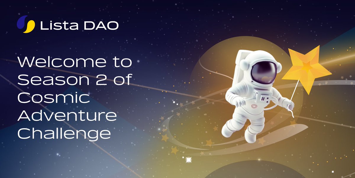 Cosmic Adventure Challenge: Season 2! 🚀

The much awaited Season 2 of Cosmic Adventure Challenge will commence next week on 5th March and end on 15th April (UTC+0) 💫

Look at the key additions of Season 2 and updates in Season 1 Loyalty here 🎉

Let’s start collecting stardust!