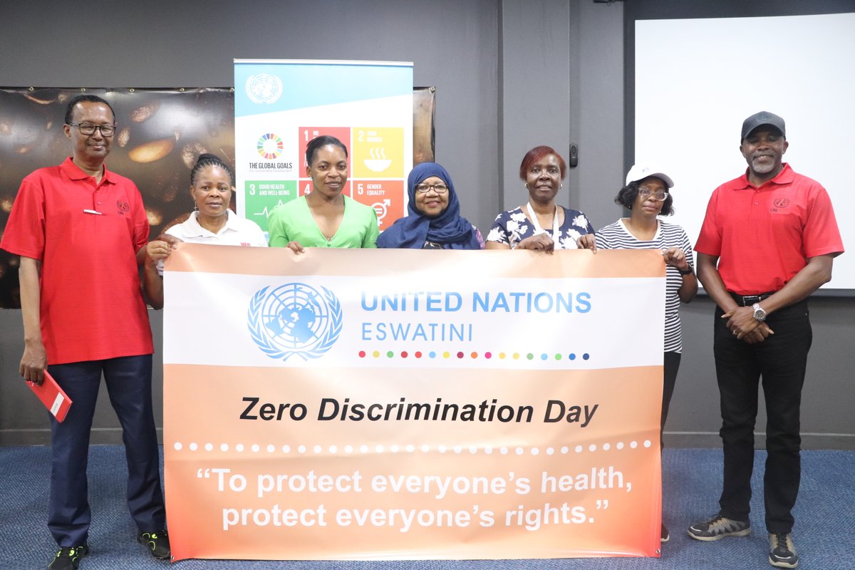 Discrimination discourages people from accessing healthcare services, including HIV prevention, testing & treatment. On this #ZeroDiscriminationDay @UNEswatini staff reaffirmed their committment in ensuring rights for all is protected.