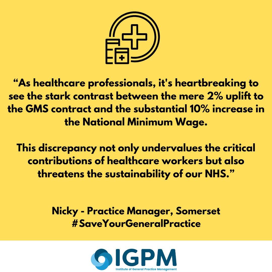 TheIGPM's tweet image. What will happen when #generalpractice closes?  Many surgeries are just about hanging on, hoping that this years funding would cover the increase in costs.  The money isn&apos;t coming.

Please contact your #MP and support your practice
#SaveyourGeneralPractice