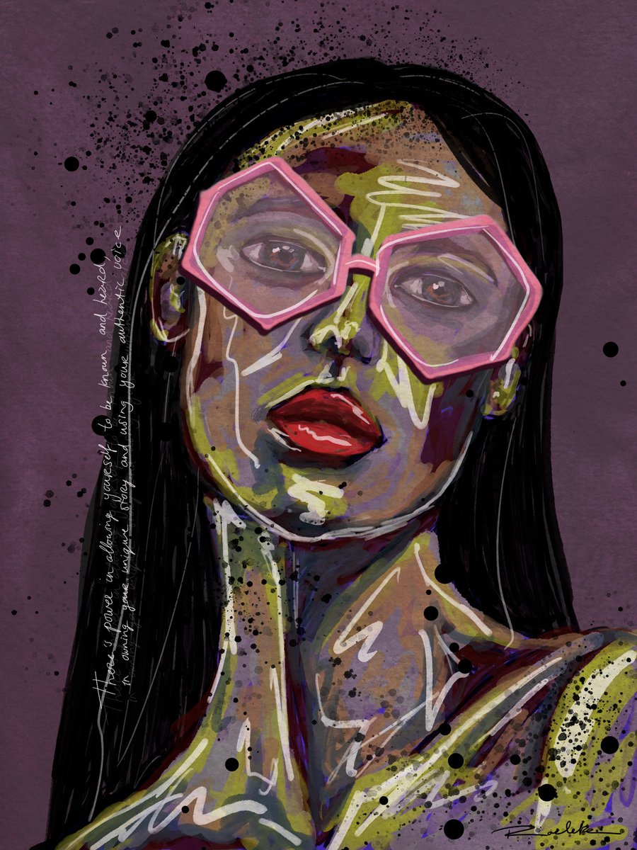 I have submitted my artwork 'Nadiya' to the Open Call on <a href="/thehugxyz/">JJ</a> for the <a href="/RariChain/">RARI Chain</a> EO drop on International Women’s Day. Only 5 more hours left to vote.  
If you do love my art and/or like to support me, would you do me a favor and vote for 'Nadiya'? 

Her message (written in