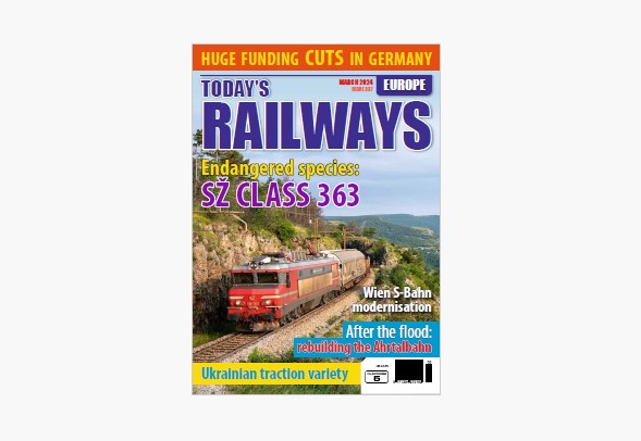 In the March issue of Today's Railways Europe OUT NOW: Slovenia's Class 363 electrics, Wien S-Bahn modernisation, rebuilding the Ahrtalbahn, winter in Ukraine, a non-electrified Swiss byway, and 26 pages of news from 24 countries. Subscribe and save: bit.ly/3D9cRcB