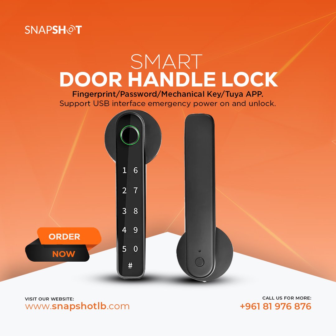 Adapts to a variety of unlocking habits.
Suitable for door thickness 35-55mm.

Save 20% off your first purchase.
Promo code 'SNP024'.
#smartlock #smarthandlelock #homeautomation #homesecurity #securitysystem #HomeEssentials #doorlock #fingerprintlock #digitallock #smartgadgets