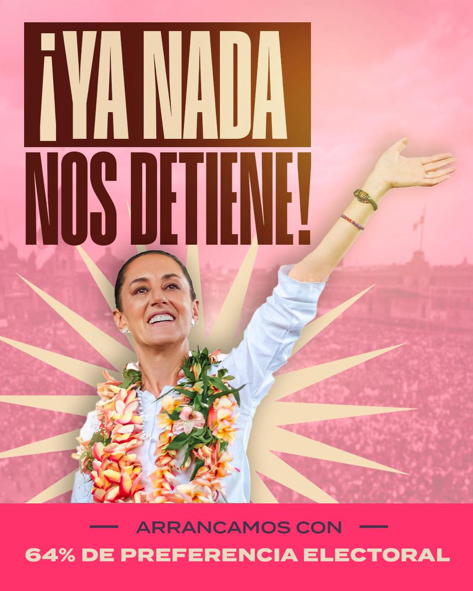 Al zócalo hoy 4 pm pues ya arrancamos. #ClaudiaPresidenta
#BuenViernes