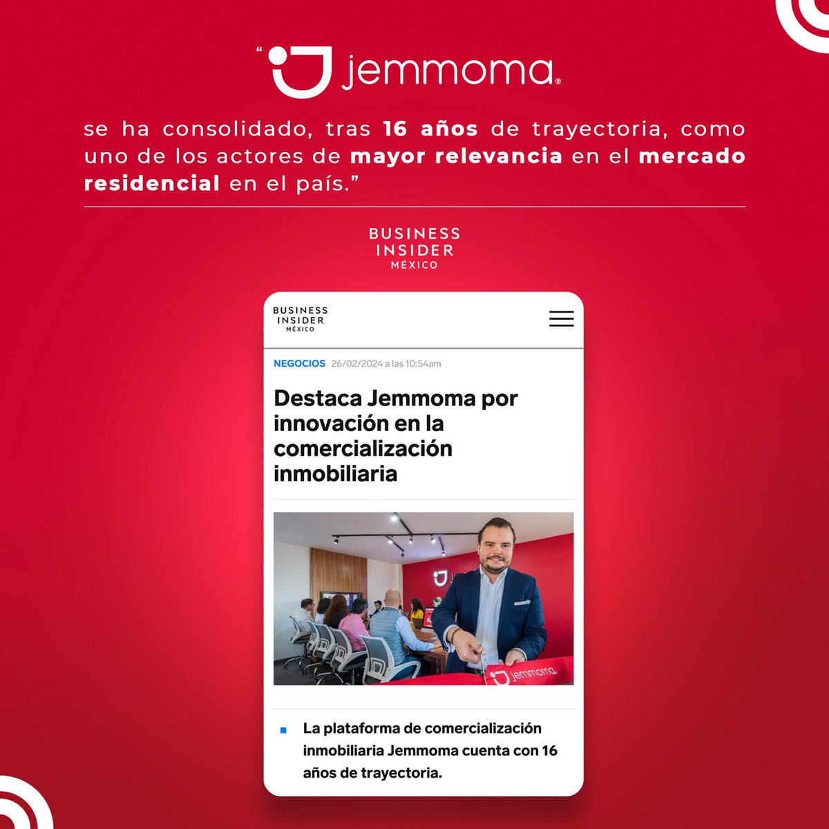 jemmoma (@jemmoma) on Twitter photo ¡Gracias a @BusInsiderMX por destacar nuestra labor! 
Seguimos comprometidos con la innovación y el servicio excepcional.
Te invitamos a leer la nota completa en: businessinsider.mx/destaca-jemmom… ¡Gracias a @BusInsiderMX por destacar nuestra labor! 
Seguimos comprometidos con la innovación y el servicio excepcional.
Te invitamos a leer la nota completa en: businessinsider.mx/destaca-jemmom…