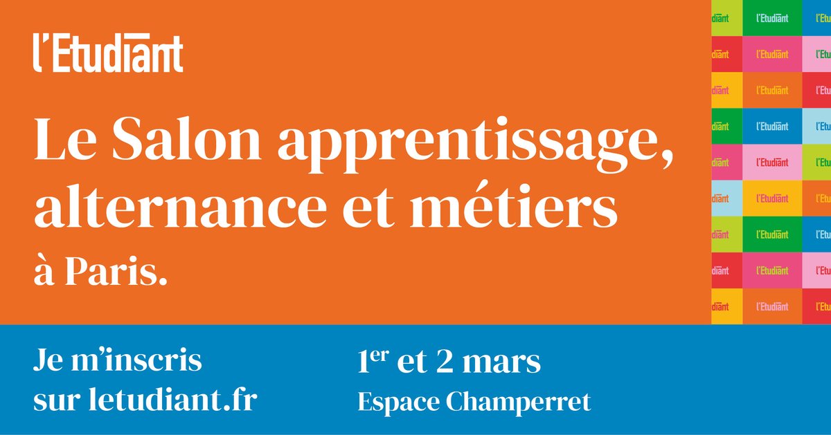 📍#Paris #EspaceChamperret Retrouvez l'équipe @JobIRL #IDF sur le stand AL8 du #salon de @letudiant #apprentissage #alternance #métiers 📅 1 & 2 mars ⏰ 10-17h (1er jour) & 10h-18h Trouvez votre alternance grâce à JobIRL et notre programme de #mentorat 👉bit.ly/48Feagw