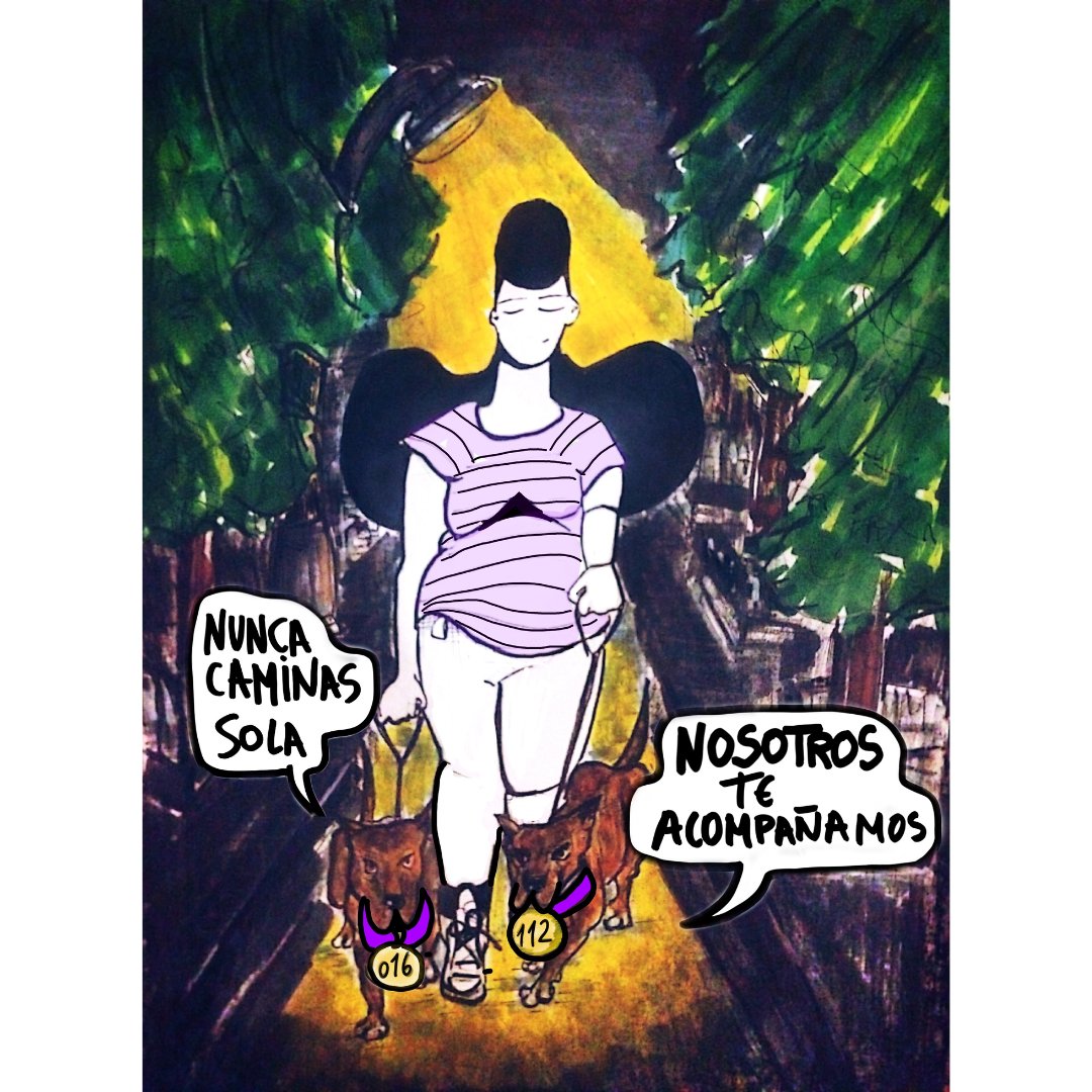 Recordamos la ilustración “NUNCA CAMINAS SOLA.” perteneciente a la exposición.

 'Somos más fuertes porque somos libres' realizada para la campaña del pasado 25N
 🎨@almost_a_diary 
@cabildodegrancanaria

#almost_a_diary #carolinabonino #diacontralaviolenciahacialasmujeres