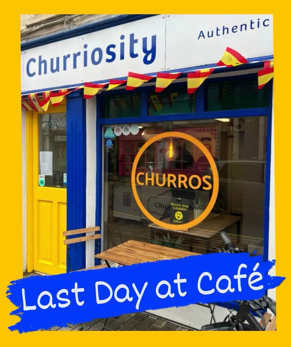 It's our last day at the Café today 🥲 pop in if you can. We're looking forward to moving to our new production facility but we will miss our lovely customers. Thanks for the memories John &amp; Aisling