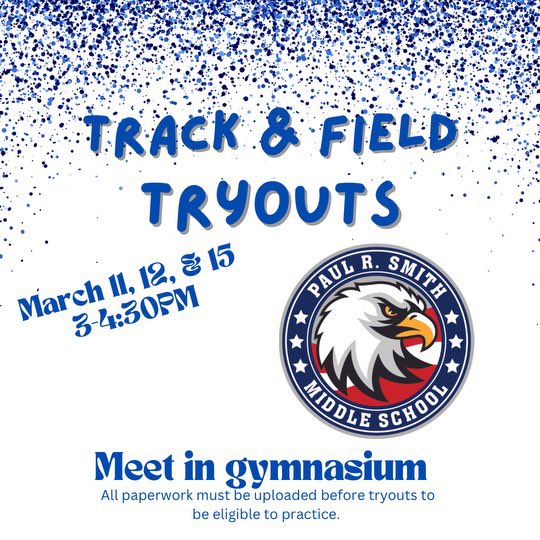 Track season is almost here! We hope to see you at tryouts! #soarabove