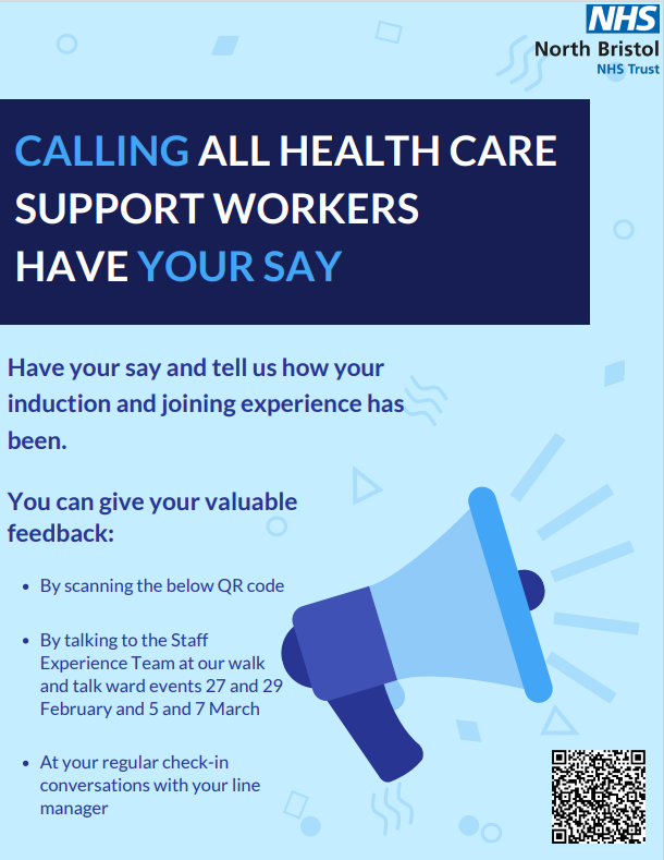 Looking forward going on tour and meeting all our amazing HCSWs 😀 Are you a HCSW working at NBT? have your say in our survey, your voice matters 📢 Scan the QR code on the poster and it takes 5 mins. @sphams @annielangford3 @NmskNbt @NBTMedirooms