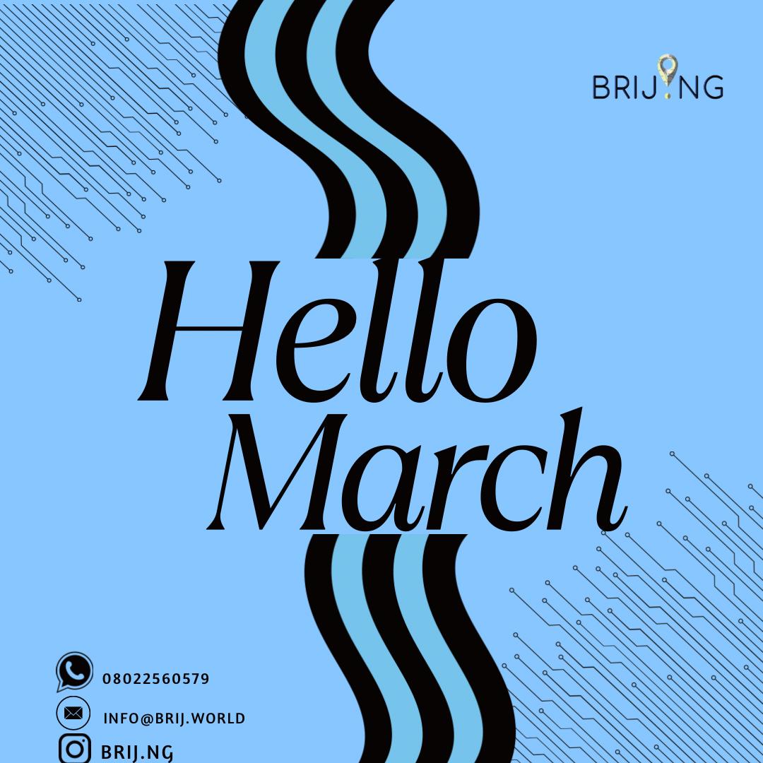 Welcome to a new month , let's start a fresh 🤗🤗

Find a reliable delivery rider around you this March.

Download Brij App to get started 🤗🥰

#dispatchrider #brijdelivery #swiftdelivery #Brijng #newmonth #march #March2024 #HappyNewMonth #binance