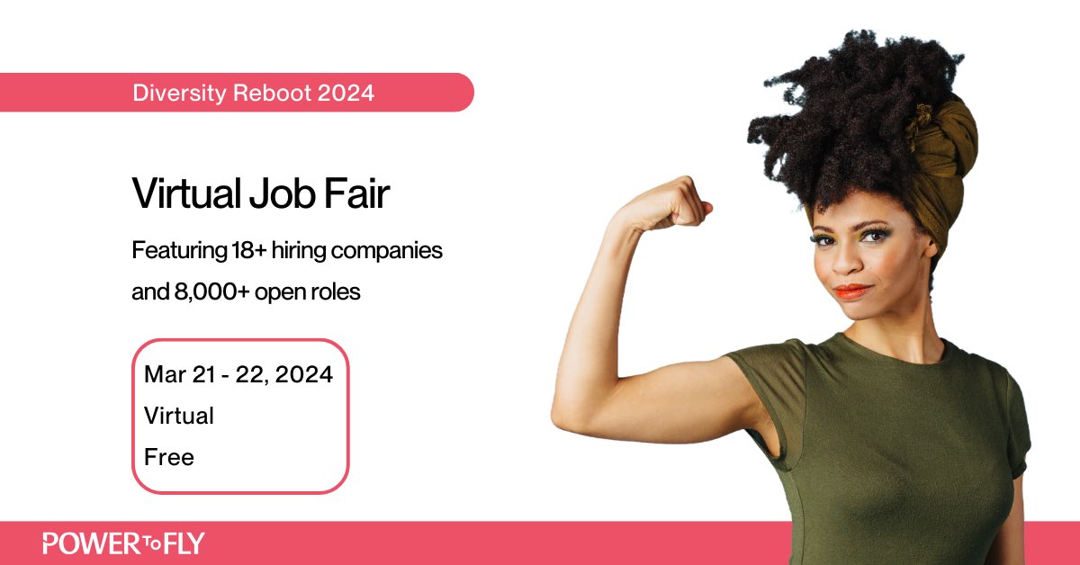 MP_Networking's tweet photo. 🌟 Want to meet 18+ companies that are hiring NOW? Join our partner @powertofly for their upcoming virtual job fair and connect with some amazing global companies including Lyft, Stryker, Raytheon, Elastic and Workiva, RSVP for free: https://t.co/EmCPmxik9i #PowerToFly #JobFair https://t.co/Tl8WOJNQfB