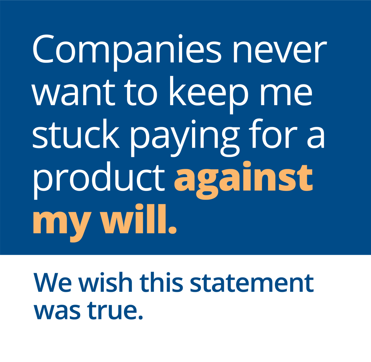 CitizensAdvice's tweet photo. At the end of a free trial, should companies ask you if you want to renew it?
We asked people, and 58% said yes.
End #SubscriptionTraps https://t.co/LpTvQjbT29