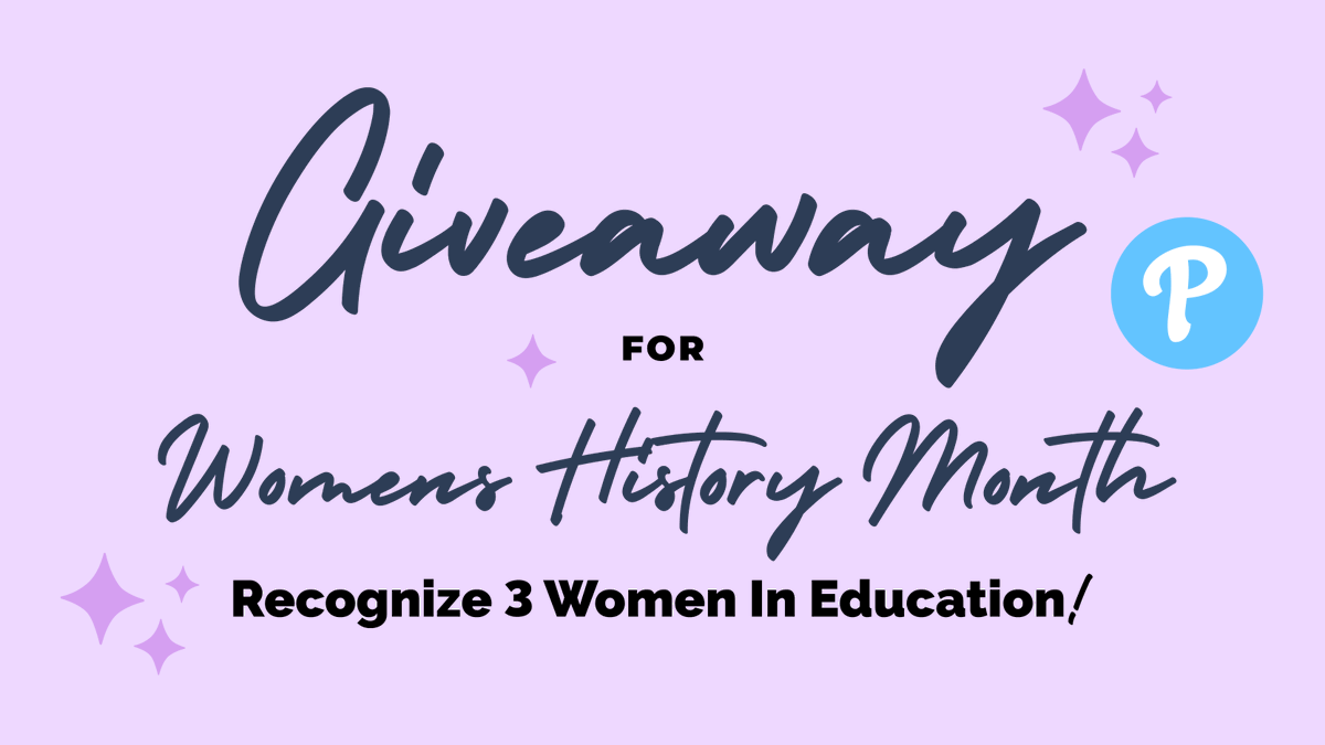 GIVEAWAY✨We’re hosting a giveaway for Women’s History Month to recognize women in education!📚 3 educators will win a $100 amazon gift card. How to Enter: 1️⃣Follow @Pikmykid 2️⃣RT this post 3️⃣Tag a female educator to nominate them Winners announced📣 3/22 #WomensHistoryMonth