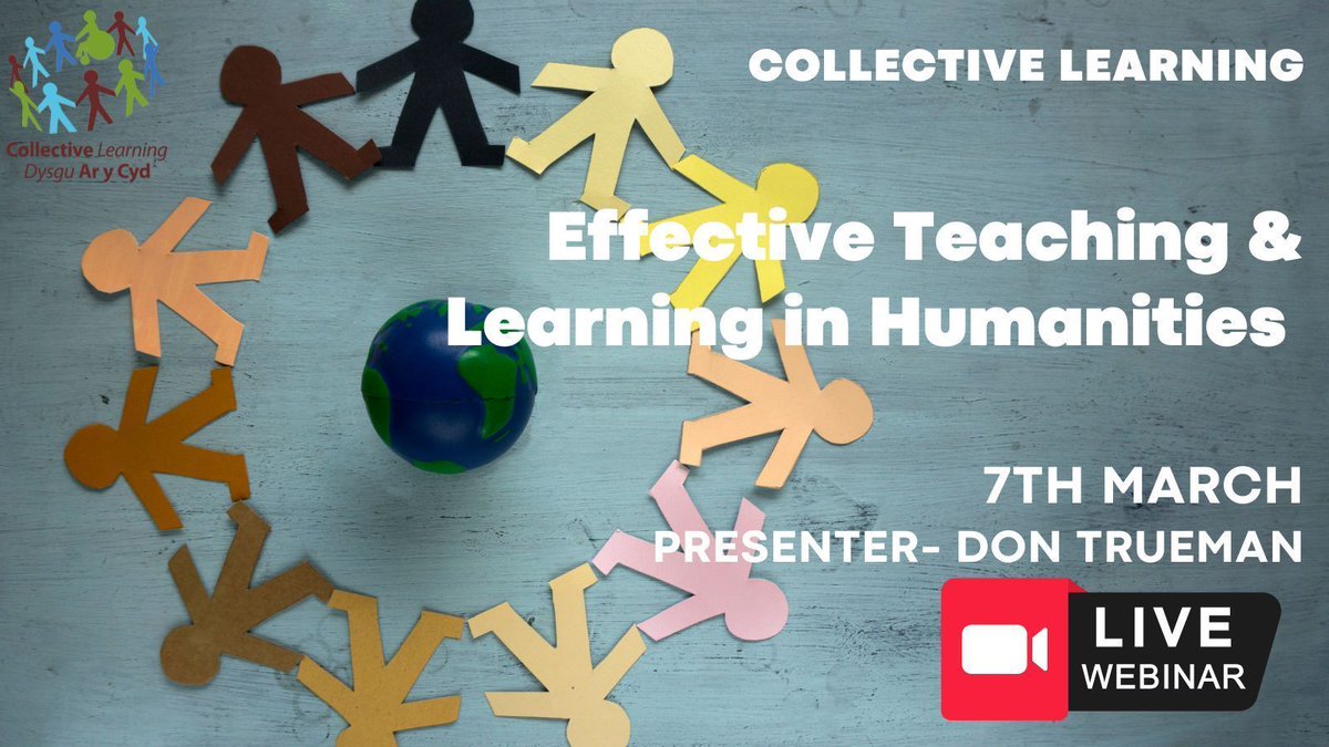 LIVE WEBINAR - 'Effective Teaching and Learning in Humanities' with Don Trueman. March 7th - 1pm to 3.30pm For further info and booking 👇 buff.ly/49qhI7b