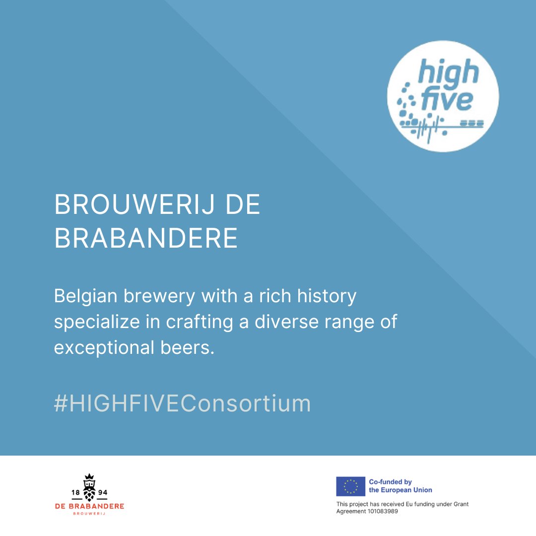 Meet #HIGHFIVEConsortium: Brouwerij De Brabandere! 🌟 Established in the late 19th century, today, they continue to delight beer enthusiasts globally with an exceptional range of brews. 👉 brouwerijdebrabandere.be/en #EuropeanInitiative #I3Instrument #SS4AF