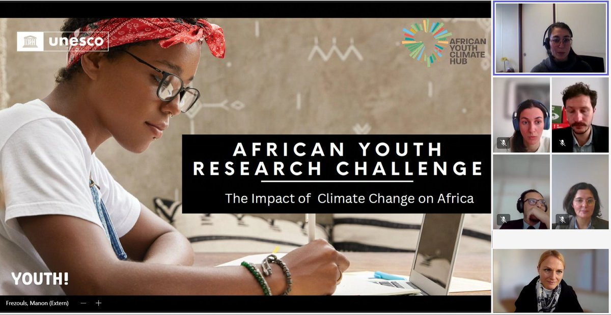 It was great to learn more about the African Youth Research Challenge on #ClimateChange by @UNESCO Youth Climate Action Network & African Youth Climate Hub. We look forward to potential opportunities to contribute the @bankimooncentre's expertise in working with youth to…