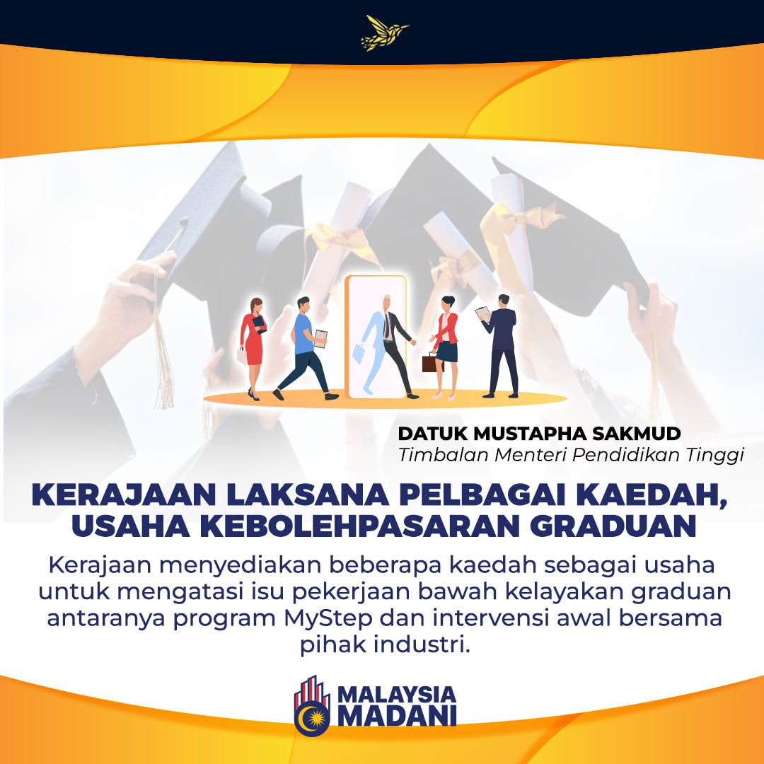 KERAJAAN LAKSANA PELBAGAI KAEDAH, USAHA KEBOLEHPASARAN GRADUAN
#MalaysiaMADANI #kerajaanPerpaduan #malaysiaviral #kerajaanMadani #kerajaan #kebolehpasaran #graduan #MyStep #penang #pulaupinang #MustaphaSakmud #demirakyatpenang