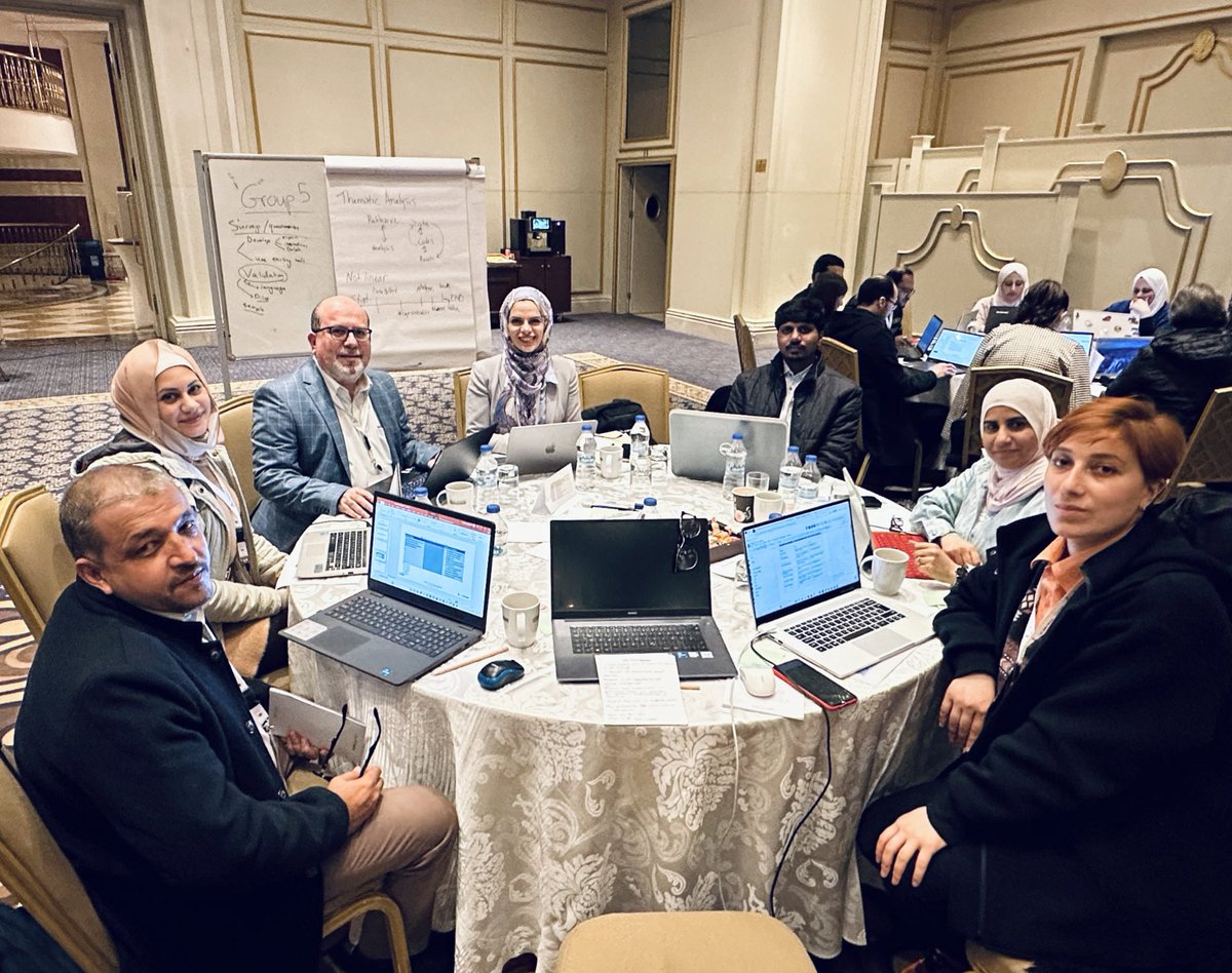 Check out ➡️ Group 5 led by Dr. @IyadSultan2 and Dr. Tharwa Bilbeisi for #Qualitative Research proposals during day 2 of #POEM-St.Jude 4th #Research Workshop #pediatric #oncology @StJudeResearch