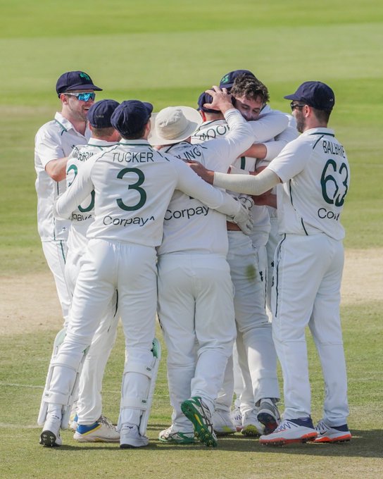 First ever Test win for Ireland 🇮🇪 📹 Credits: Twitter/cricketireland
