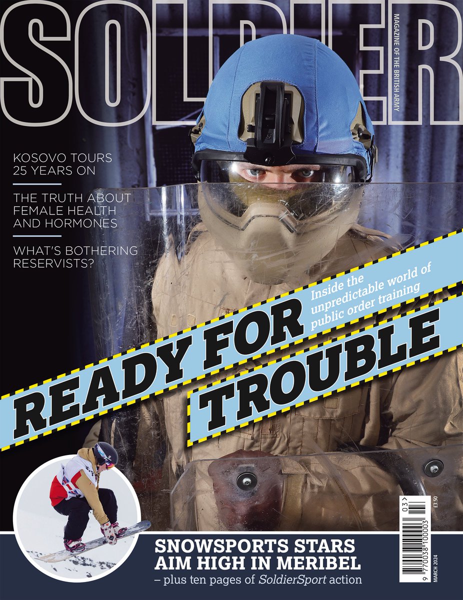 In March: As Reservists square away public order drills for their UN outing to Cyprus, we look at the Nato-led Kosovo op – 25 years on. Elsewhere, check out our section on female health plus a packed winter sports round up. See the digital edition here. edition.pagesuite-professional.co.uk/Launch.aspx?PB…